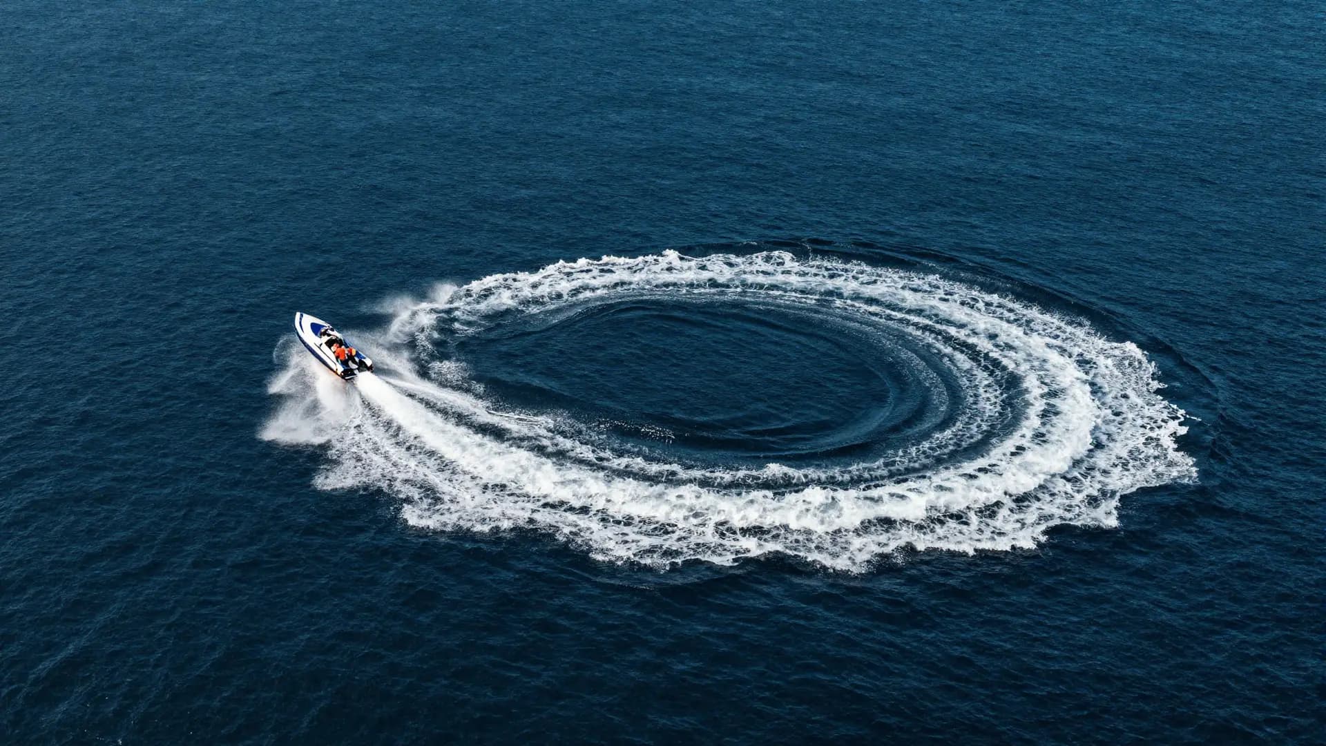 Powerboat racing on the water