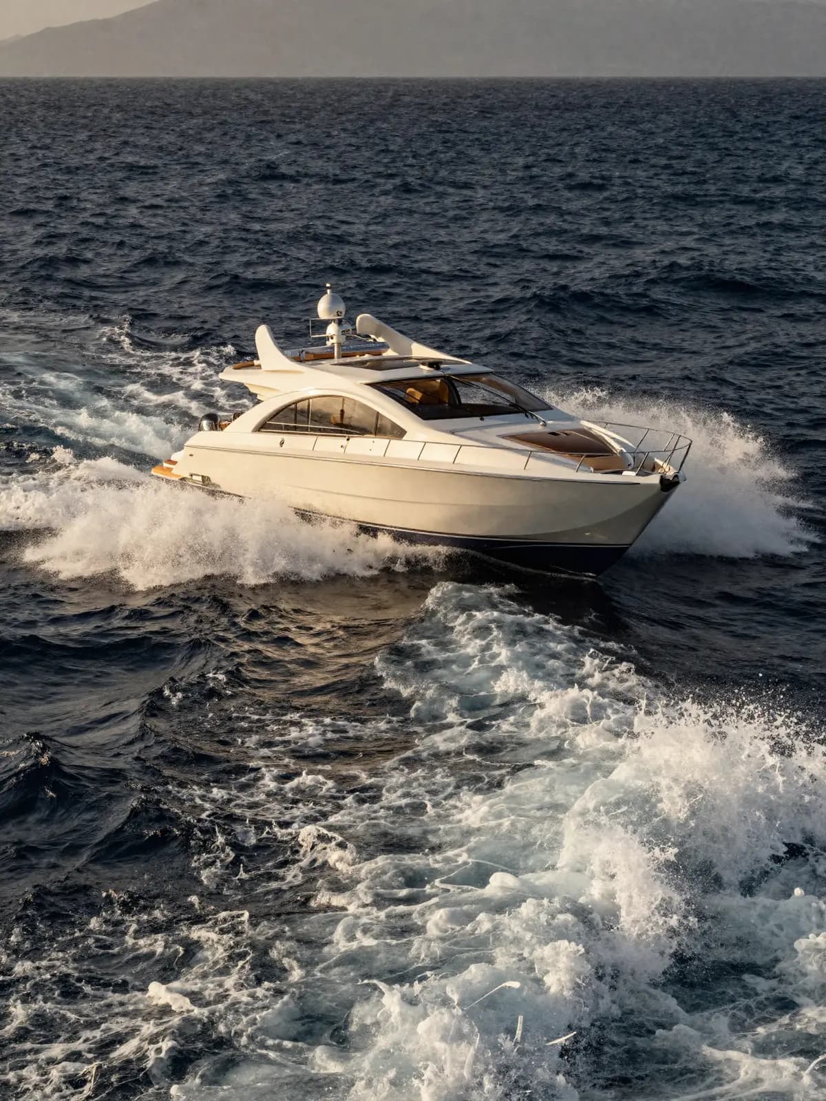 A Sport yacht on calm open water